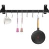 Patioer Estante para ollas y sartenes con 8 ganchos