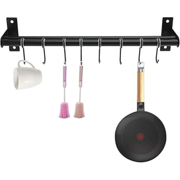 Patioer Estante para ollas y sartenes con 8 ganchos