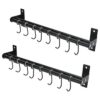 Patioer Estante para ollas y sartenes con 8 ganchos