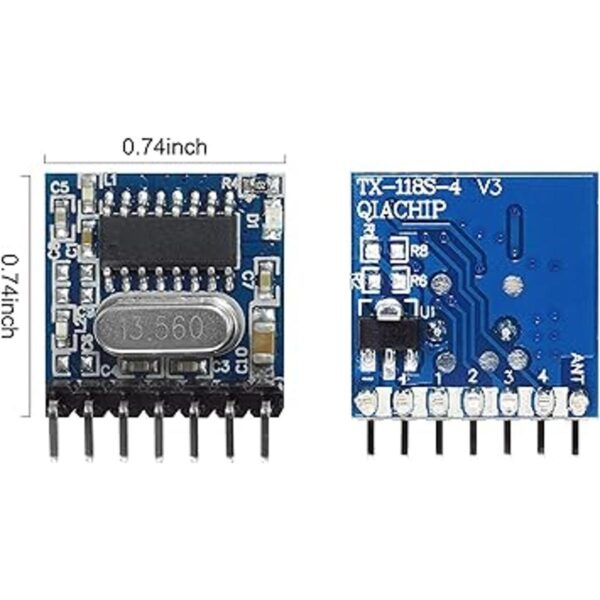 QIACHIP 3 juegos de 433 MHz RF transmisor y receptor_5