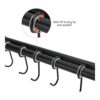 Patioer Estante para ollas y sartenes con 8 ganchos