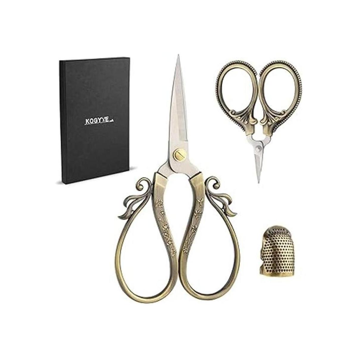 Juego de 3 tijeras de bordar tijeras de coser con punta
