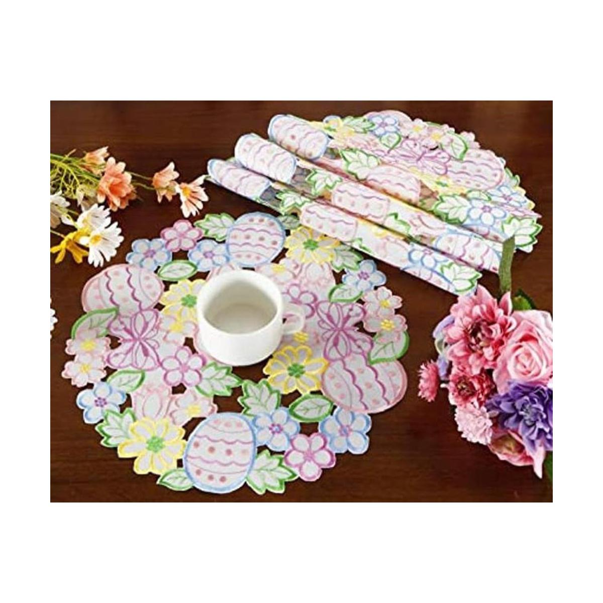Juego de 4 manteles individuales florales de 14.0 in