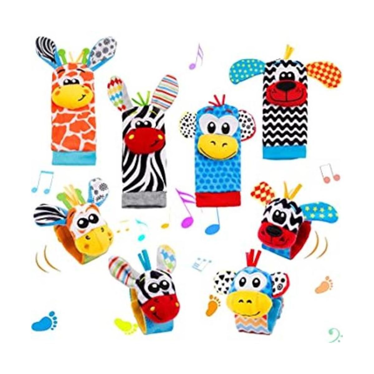 Juguetes de calcetines de sonajeros de muñeca para bebé