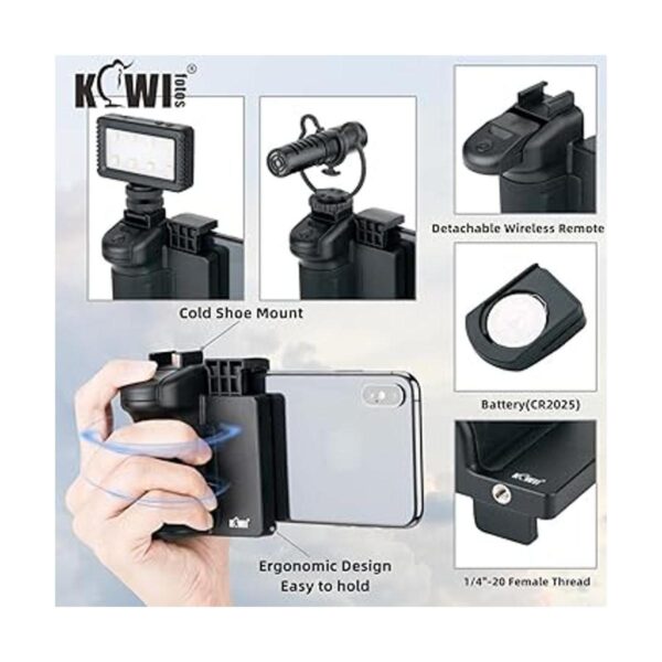 KIWIFOTOS Soporte para trípode de teléfono soporte para_5