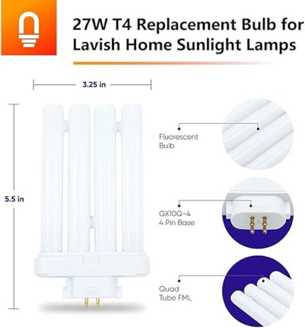 Lumenivo Bombilla de 27 W para lámparas de luz solar para_2
