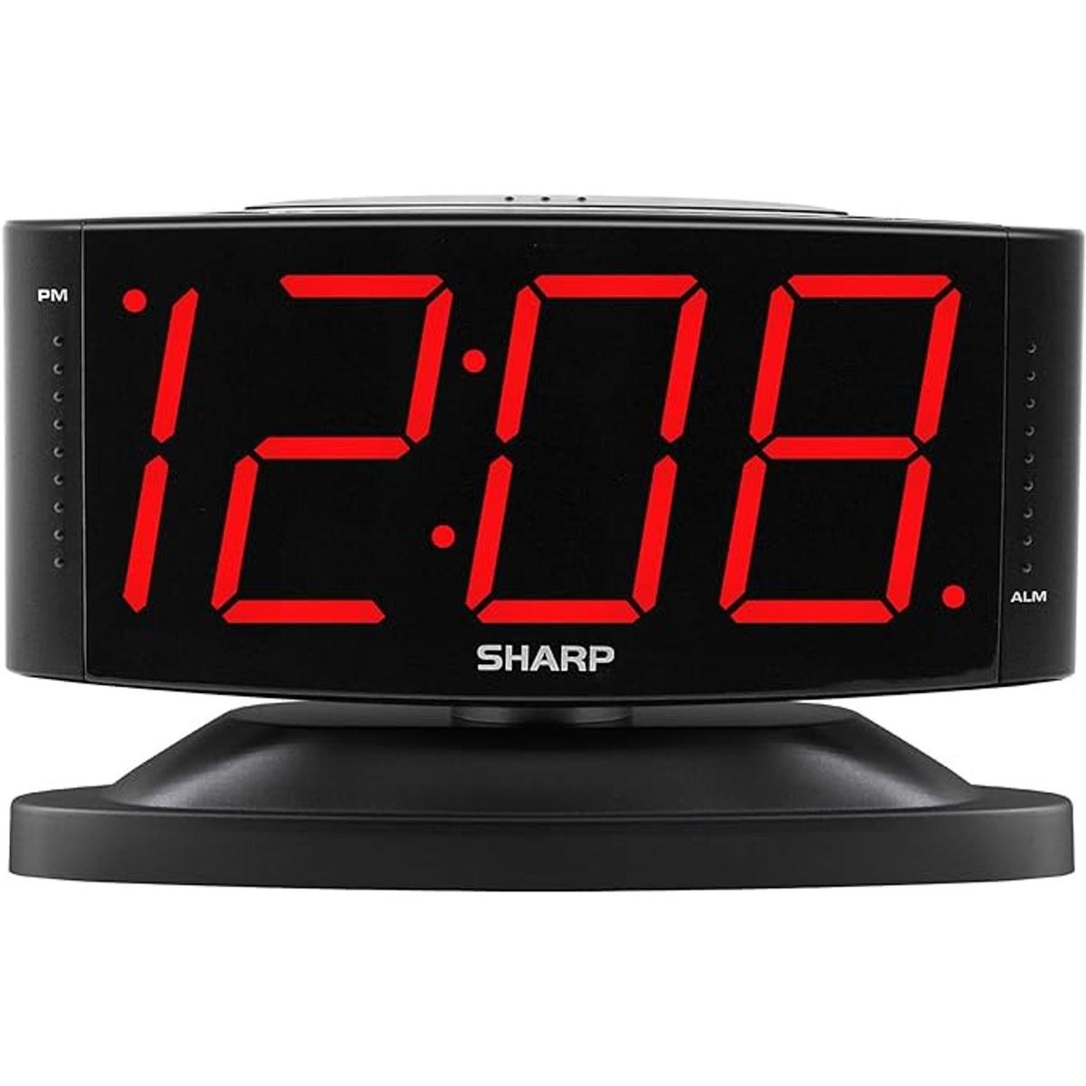 SHARP Reloj despertador digital LED para el hogar base