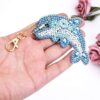 VETPW 5 piezas 5D DIY delfín diamante pintura llavero kit