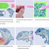 VETPW 5 piezas 5D DIY delfín diamante pintura llavero kit
