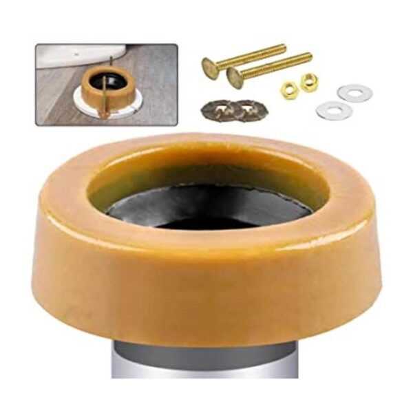 Kit de anillo de cera de inodoro extra grueso con brida y_1