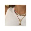 Kissitty 100 cuentas de perlas naturales de color concha