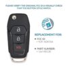 Keyless2Go Repuesto para llave de 3 botones para Ford_4