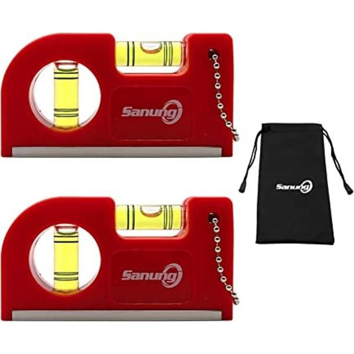 Sanung 2 piezas mini bolsillos verticales magnéticos