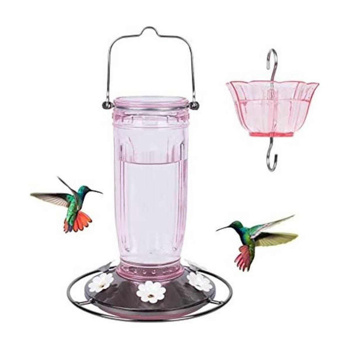 Kingsyard Comedero de vidrio para colibríes para