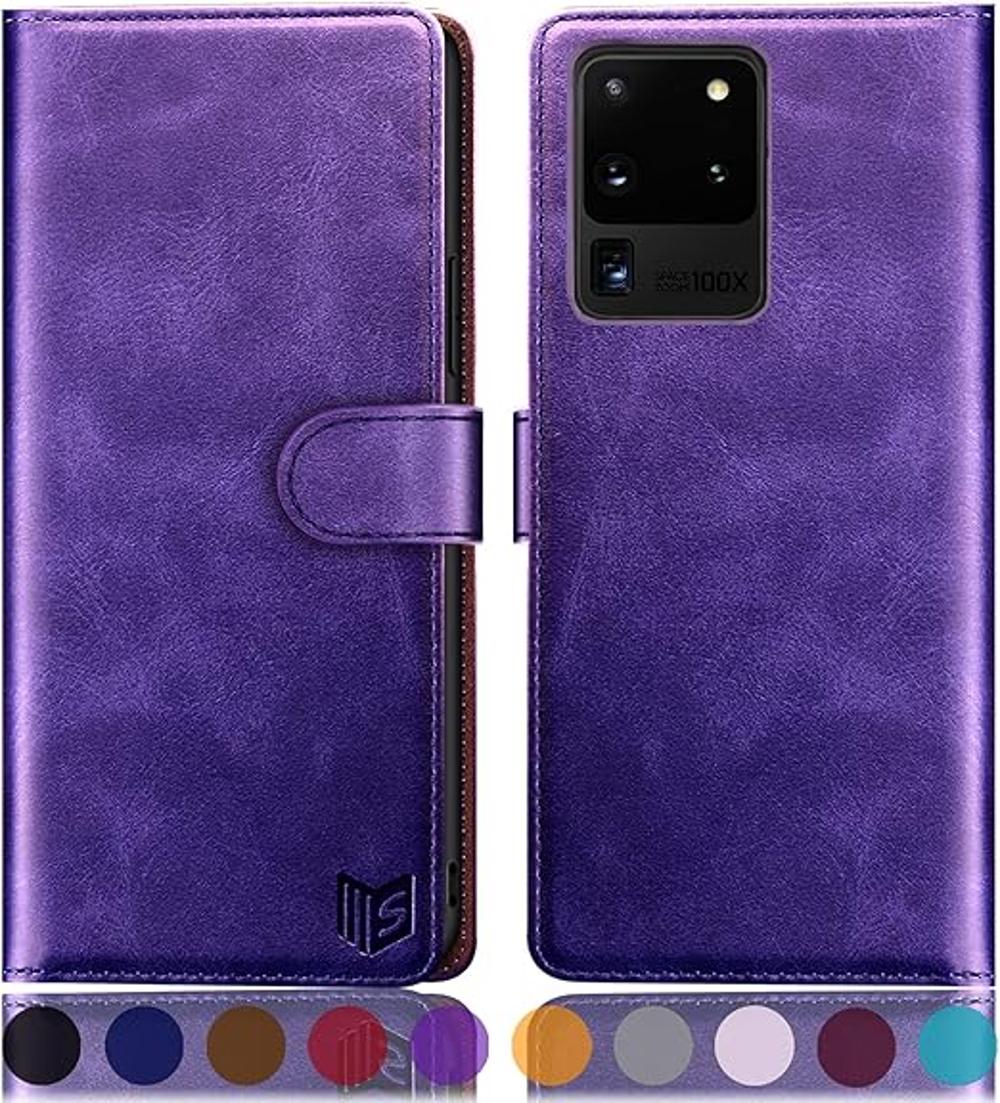 SUANPOT Funda de cuero para Samsung Galaxy S20 Ultra de
