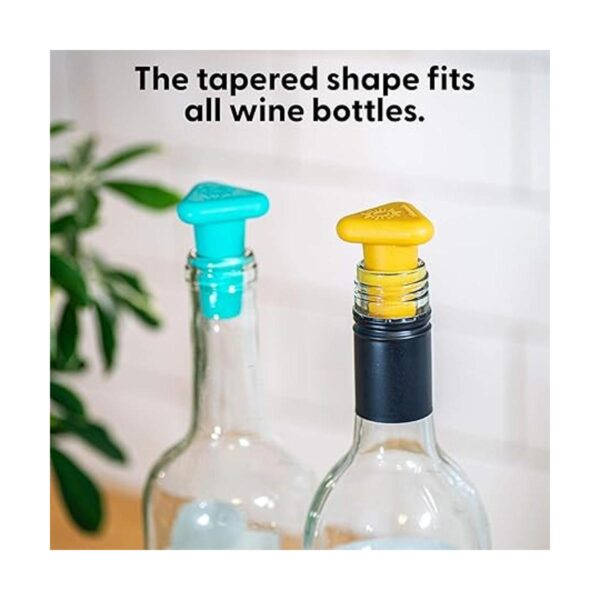 Shinemade Juego de 4 tapones de silicona para vino sin_3