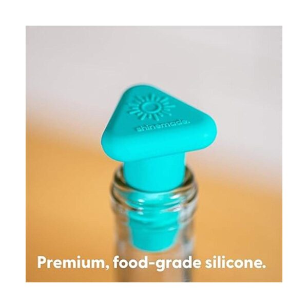 Shinemade Juego de 4 tapones de silicona para vino sin_2