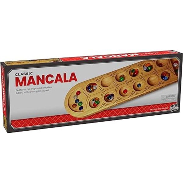 Juego clásico de Mancala cuenta con una tabla de madera_4