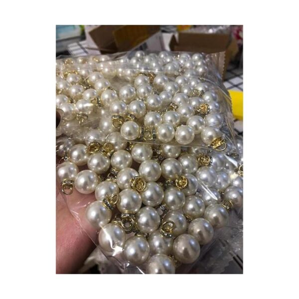 SUKPSY 50 piezas de perlas de imitación con incrustaciones