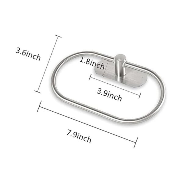 Toallero autoadhesivo de acero inoxidable para baño_4