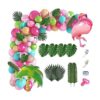 Juego de guirnalda de globos de flamenco tropical con_1