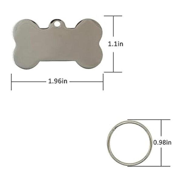 StayMax Etiquetas de perro en blanco de acero inoxidable_2