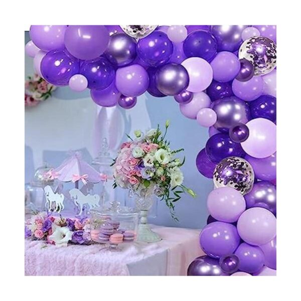 Kit de 100 globos de tonos morados guirnalda de arco de 5_1