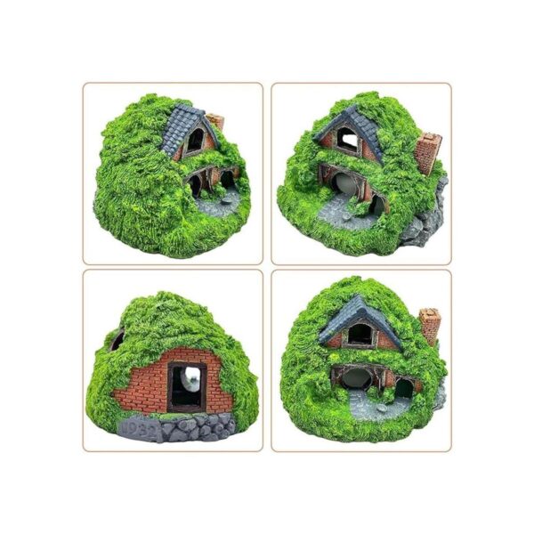 Tfwadmx Decoración de acuario Hobbit House Resina Betta
