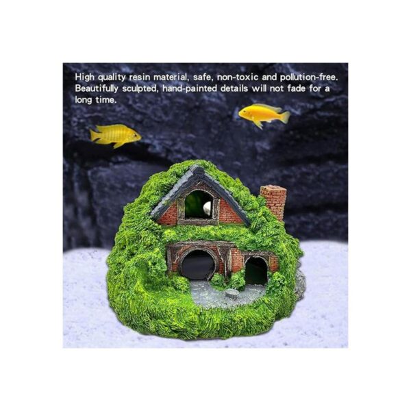 Tfwadmx Decoración de acuario Hobbit House Resina Betta