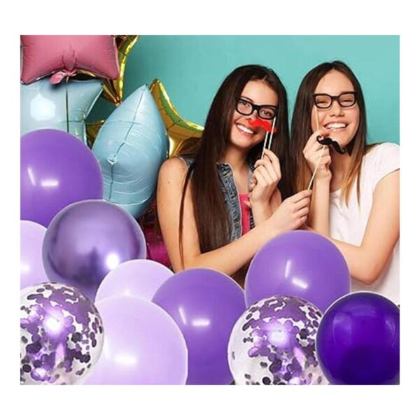 Kit de 100 globos de tonos morados guirnalda de arco de 5_6