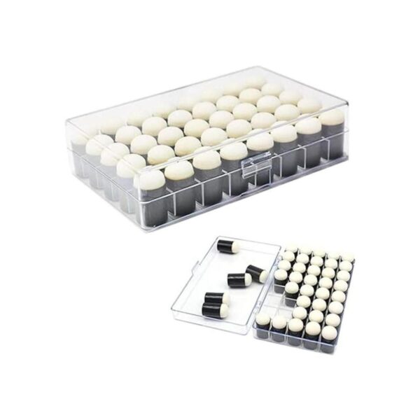 Juego de 40 esponjas para dedos con caja de almacenamiento