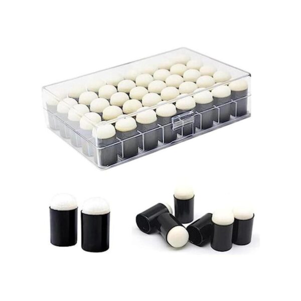 Juego de 40 esponjas para dedos con caja de almacenamiento
