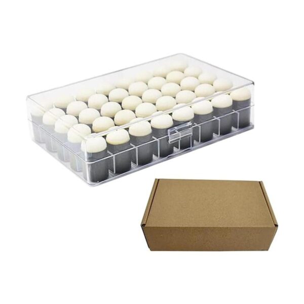 Juego de 40 esponjas para dedos con caja de almacenamiento