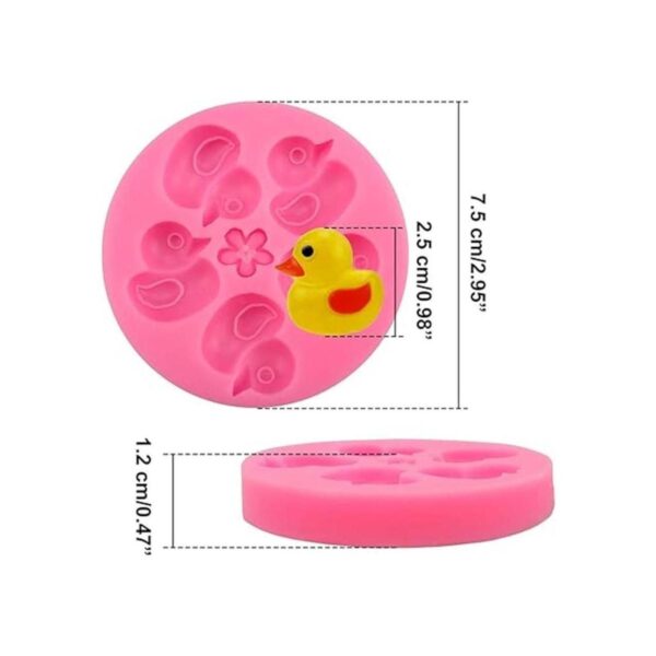 Meiyouju 2 moldes de silicona de pato 5 cavidades moldes
