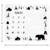Manta mensual para bebé diseño de oso recién nacido