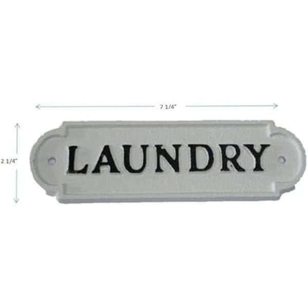 Signo de lavandería de hierro fundido placas de puerta_2