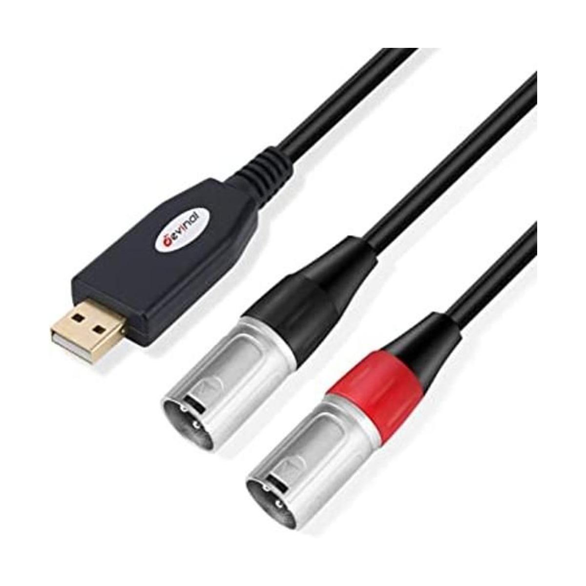 Cable de audio USB a XLR cable de salida USB a doble XLR