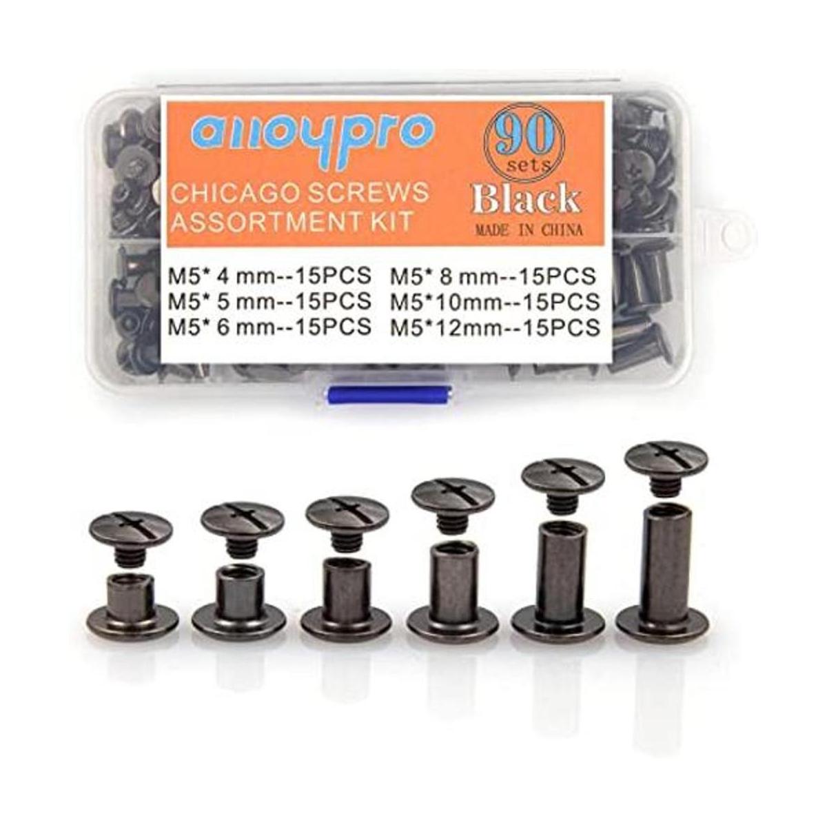 Kit surtido de tornillos de encuadernación de Chicago de
