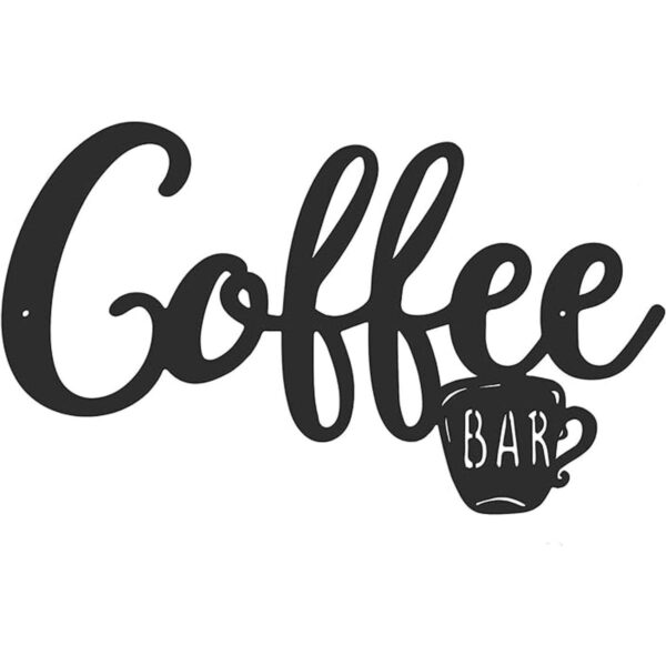 Letrero de pared colgante de metal para barra de café_1