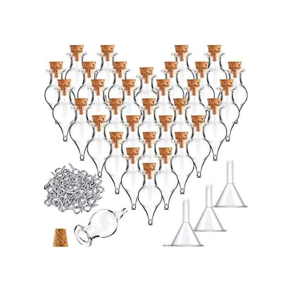 Mini botellas de vidrio en forma de lágrima de 0.1 fl oz_1