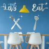 Lets Eat Calcomanías de pared de espejo 3D de acrílico_3