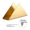 Servilletero de acero inoxidable dorado moderno triángulo_3