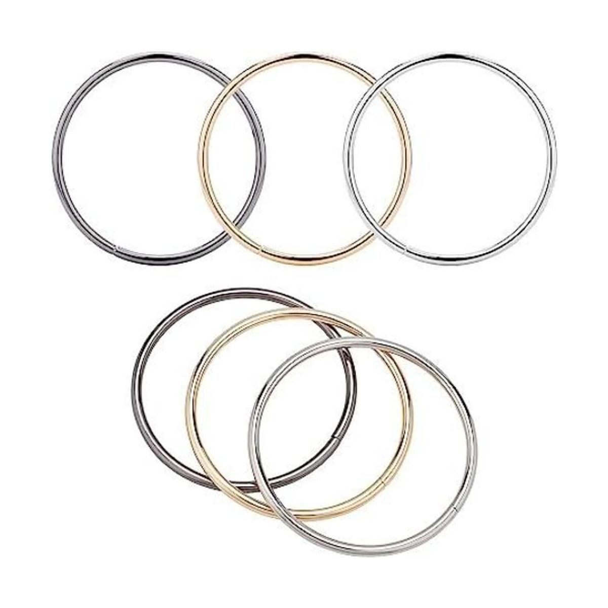 PH PandaHall 6 piezas de 3 colores circulares anillo