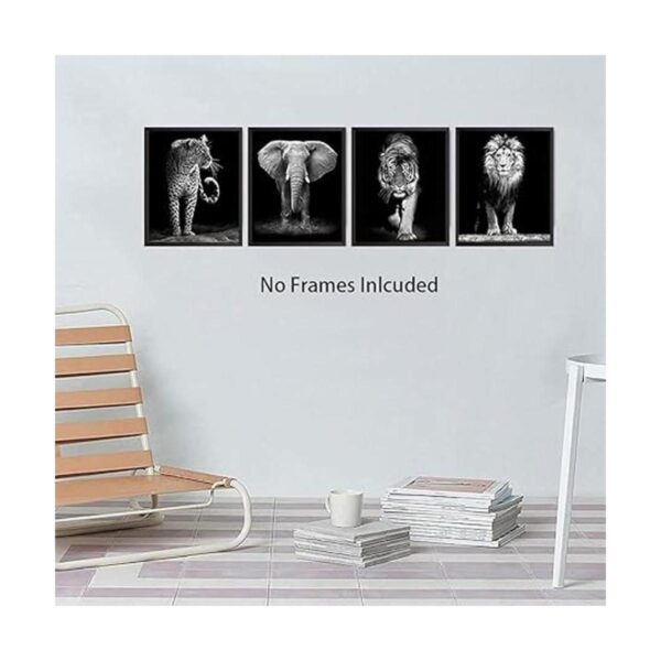 NIIORTY Juego de 4 piezas de arte de pared de animales_2