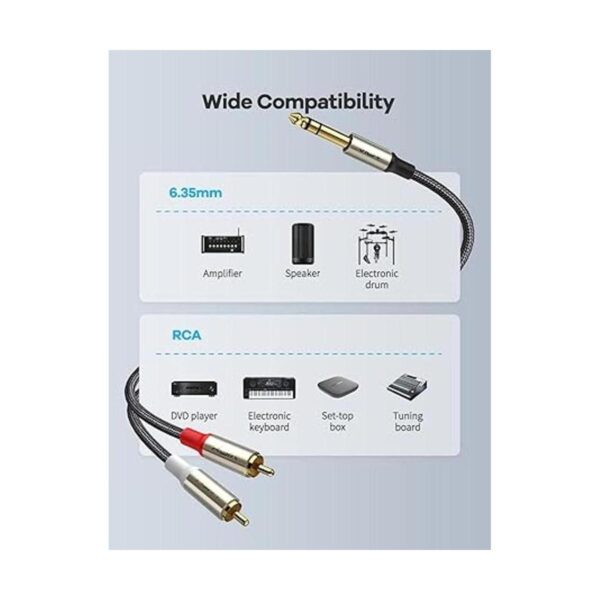VIOY Cable de audio RCA de 14 a doble 6 pies carcasa_2