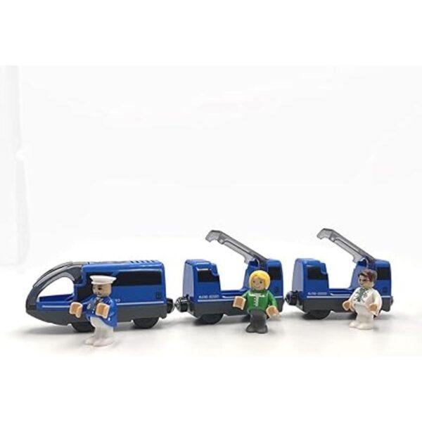 Tren a pilas para pistas de tren de madera juguetes de_4