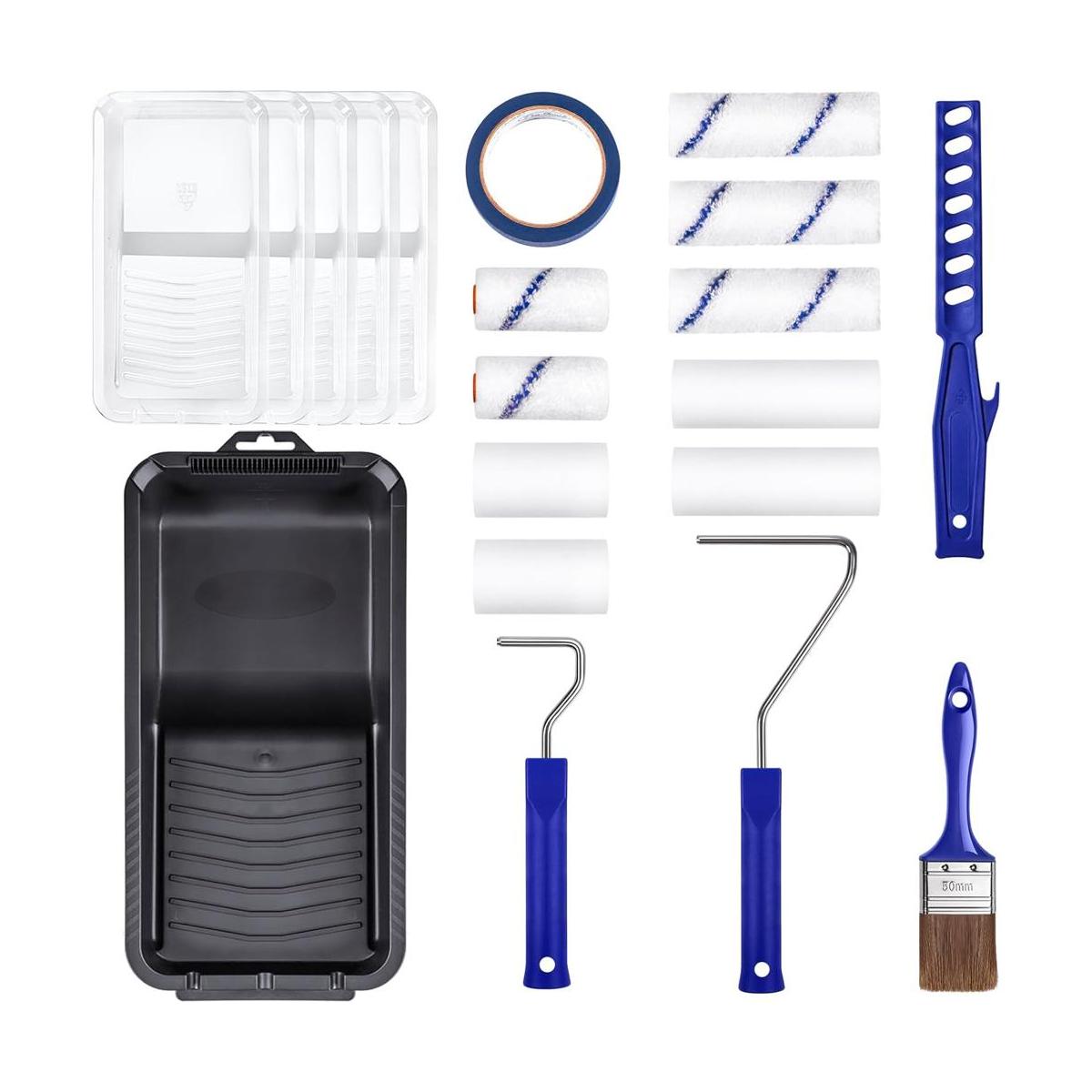 Juego de 20 rodillos de pintura pequeños kit de mini