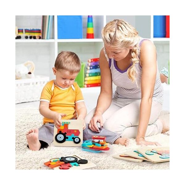 Paquete de 6 rompecabezas de madera para niños pequeños de_6