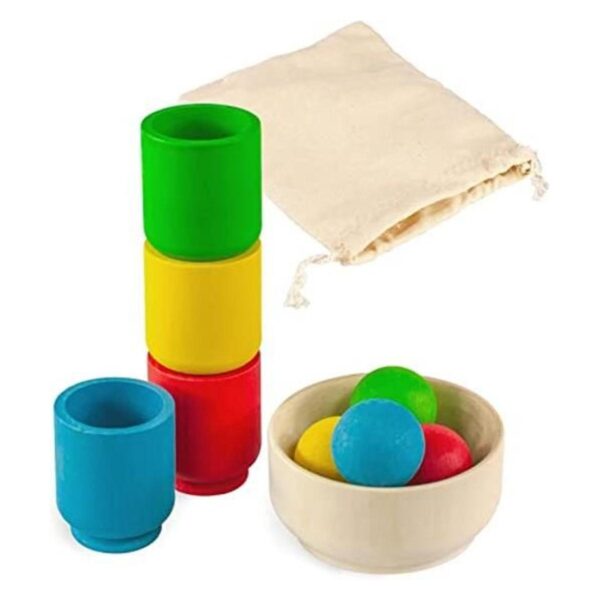 Ulanik Kit de iniciación de bolas en tazas Montessori Toy_1
