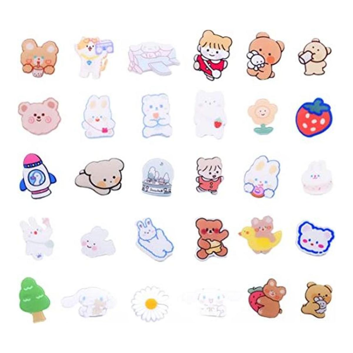 Juego de 30 pines acrílicos lindos para mochilas mochila